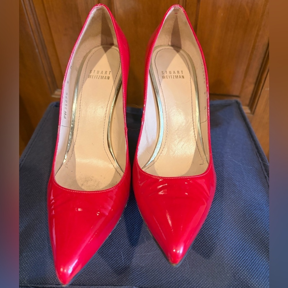 Stuart Weitzman Vibrant Red Heels Size 8